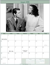 Un calendrier 2006 gratuit pour passer l'année avec Cary Grant!